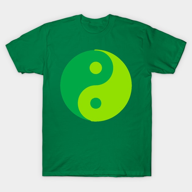 Yin Yang in shades of green T-Shirt by NovaOven